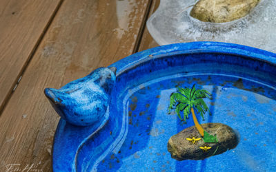 Eisscholle mit Rettungsinsel